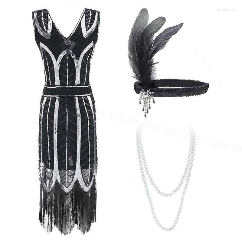Casual Dresses 1920s Vintage Gatsby Sequin Fringed Paisley Flapper Dress With 20s Accessories Set Party Plus Size, Gold set
Casual Dresses 1920s Vintage Gatsby Sequin Fringed Paisley Flapper Dress With 20s Accessories Set Party Plus Size, Gold set