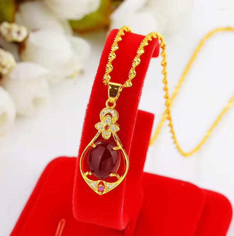 Pendant Necklaces 24K Gold Plated For Women Girls Water Drop Imitated Gemstone Zircon Clover Necklace Wedding Jewelry Gift
Pendant Necklaces 24K Gold Plated For Women Girls Water Drop Imitated Gemstone Zircon Clover Necklace Wedding Jewelry Gift