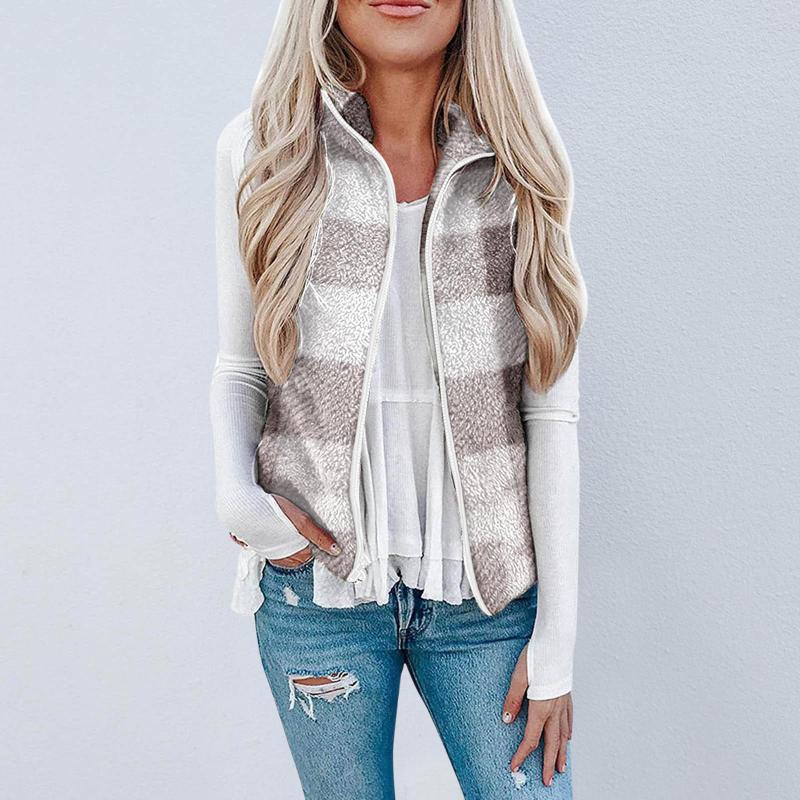Women' Vests Women Pocket Zipper Print Color Womens Outerwear Plush Sleeveless Lapel Vest Loose Coat Woman Winter 2023 Veste, Coffee
Women' Vests Women Pocket Zipper Print Color Womens Outerwear Plush Sleeveless Lapel Vest Loose Coat Woman Winter 2023 Veste, Coffee