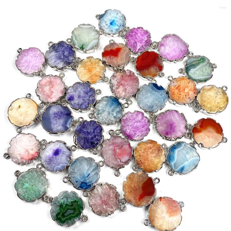 Charms Flower Shaped Plated Blue Agates Pendant Reiki Healing Natural Stone Amulet DIY Jewelry Personality Gift Size 22x32mm
Charms Flower Shaped Plated Blue Agates Pendant Reiki Healing Natural Stone Amulet DIY Jewelry Personality Gift Size 22x32mm