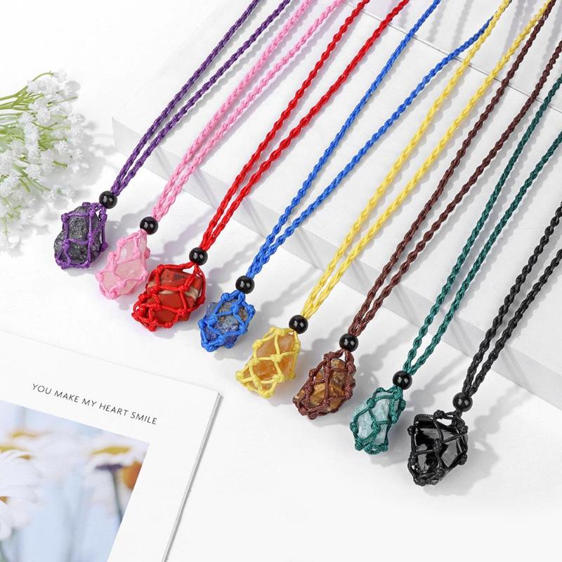 Pendant Necklaces Necklace Cord Healing Crystal Natural Raw Meditation Stone Wrap Rope For Wome Men Choker Fish Netted Amulets
Pendant Necklaces Necklace Cord Healing Crystal Natural Raw Meditation Stone Wrap Rope For Wome Men Choker Fish Netted Amulets