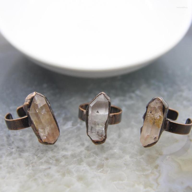 Wedding Rings Natural White Quartz Points Stick Adjustable Healing Crystal Chakra Antique Brass Style Jewelry Gift For Women/Man
Wedding Rings Natural White Quartz Points Stick Adjustable Healing Crystal Chakra Antique Brass Style Jewelry Gift For Women/Man