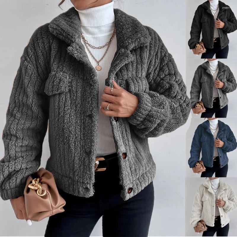 Women' Jackets Fashion Women' Winter Plush Coat Lapel Shirt Comfortable Casual Thick, As photo
Women' Jackets Fashion Women' Winter Plush Coat Lapel Shirt Comfortable Casual Thick, As photo