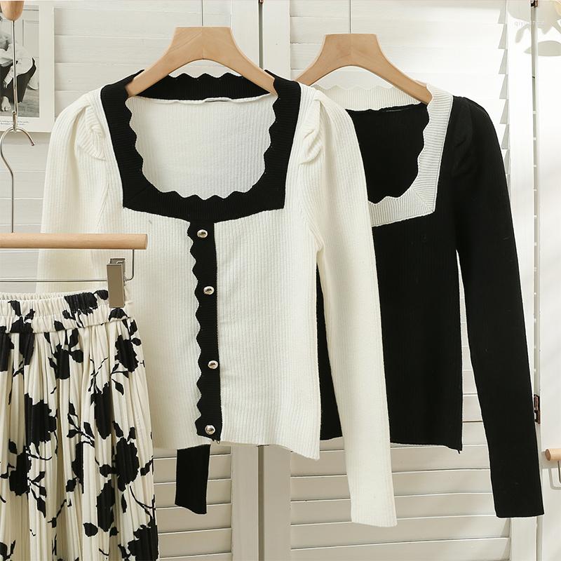 Women's Blouses Knitted French Chic Blouse Shirts Women Long Sleeve Shirt Tops Female Casual Ladies Square Collar Blusas Drop, Black
Women's Blouses Knitted French Chic Blouse Shirts Women Long Sleeve Shirt Tops Female Casual Ladies Square Collar Blusas Drop, Black