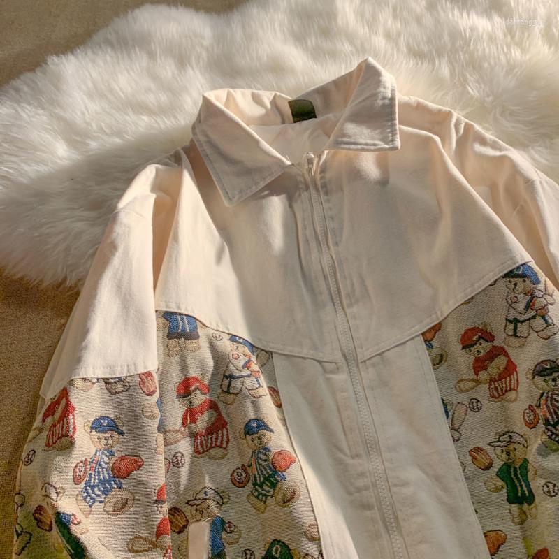 Women' Jackets Women' 2023 Autumn Design Sense Of Minority Stitching Bear Print Jacket Spring And Loose Retro Baseball, Black
Women' Jackets Women' 2023 Autumn Design Sense Of Minority Stitching Bear Print Jacket Spring And Loose Retro Baseball, Black