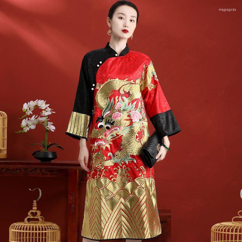 Ethnic Clothing 2023 Chinese Qipao Dress Oriental Vintage Satin National Dragon Print Cheongsam Elegant Party
Ethnic Clothing 2023 Chinese Qipao Dress Oriental Vintage Satin National Dragon Print Cheongsam Elegant Party
