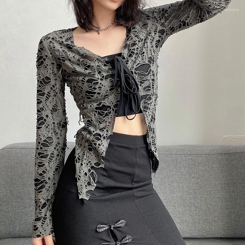 Women's T Shirts #Sisjuly# Millennium Personality Beggar Style Fashion Hole Hollowed Out T-shirt Women Ins Minority Summer Sunscreen Top, Gray
Women's T Shirts #Sisjuly# Millennium Personality Beggar Style Fashion Hole Hollowed Out T-shirt Women Ins Minority Summer Sunscreen Top, Gray