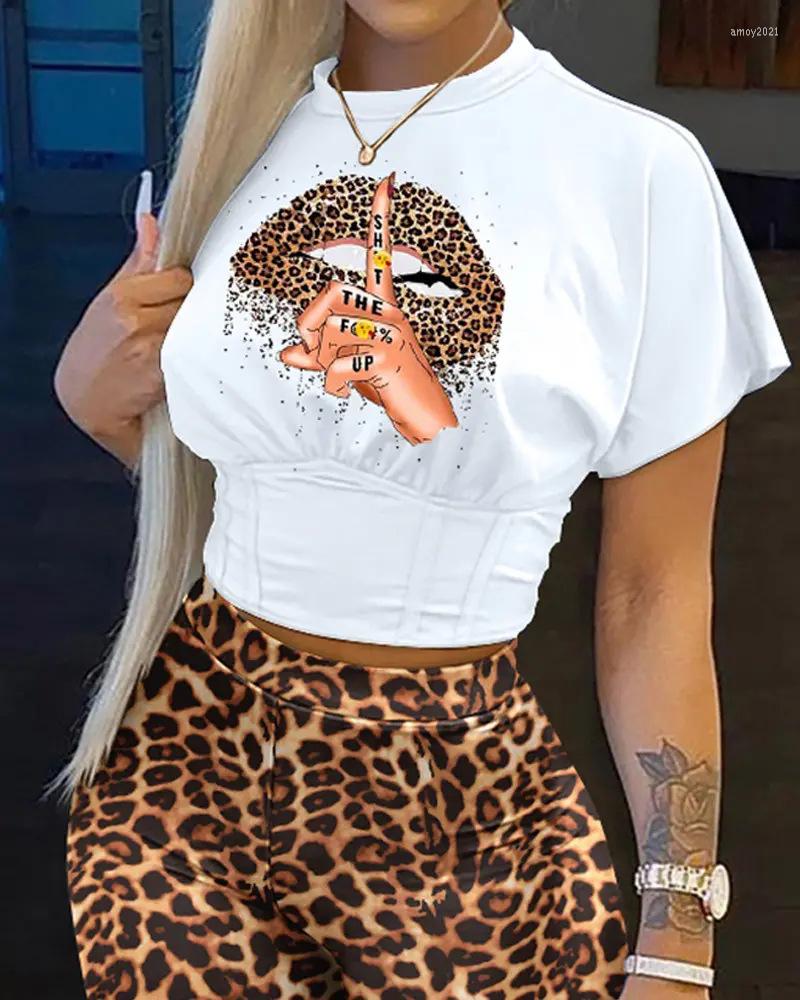 Women' Tracksuits Locomotive Printing 2 Piece Sets Summer O Neck Short Sleeve T Shirt And Shorts Suit Leopard Female Casual Tracksuit, Color - 2 pictures
Women' Tracksuits Locomotive Printing 2 Piece Sets Summer O Neck Short Sleeve T Shirt And Shorts Suit Leopard Female Casual Tracksuit, Color - 2 pictures