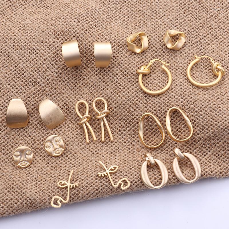 Stud Earrings Fashion Korean Metal Gold Color Earring Simple Geometric Camber Circle Knot Face Matte Irregular Ellipse Women Girl Jewelry
Stud Earrings Fashion Korean Metal Gold Color Earring Simple Geometric Camber Circle Knot Face Matte Irregular Ellipse Women Girl Jewelry