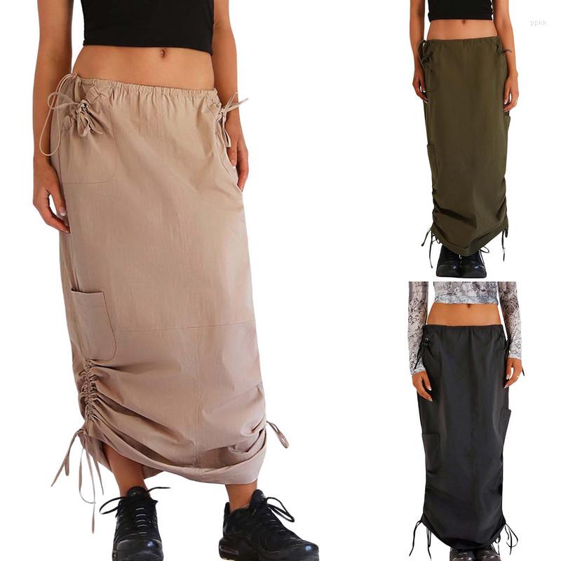 Skirts Women Long Fall Winter Clothes Korean Fashion Y2k Harajuku Drawstring Waist Solid Color Pocket Loose Straight Cargo Skirt
Skirts Women Long Fall Winter Clothes Korean Fashion Y2k Harajuku Drawstring Waist Solid Color Pocket Loose Straight Cargo Skirt