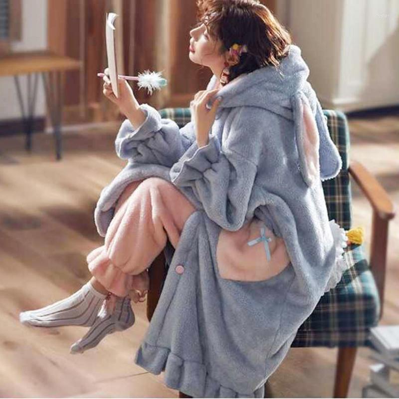 Women's Sleepwear Winter Flannel Pajamas Set For Women Animal Thick Warm Hooded Nightgown With Pants Loose Pyjamas Suit Homewear Clothes, Purple dress-duck
Women's Sleepwear Winter Flannel Pajamas Set For Women Animal Thick Warm Hooded Nightgown With Pants Loose Pyjamas Suit Homewear Clothes, Purple dress-duck