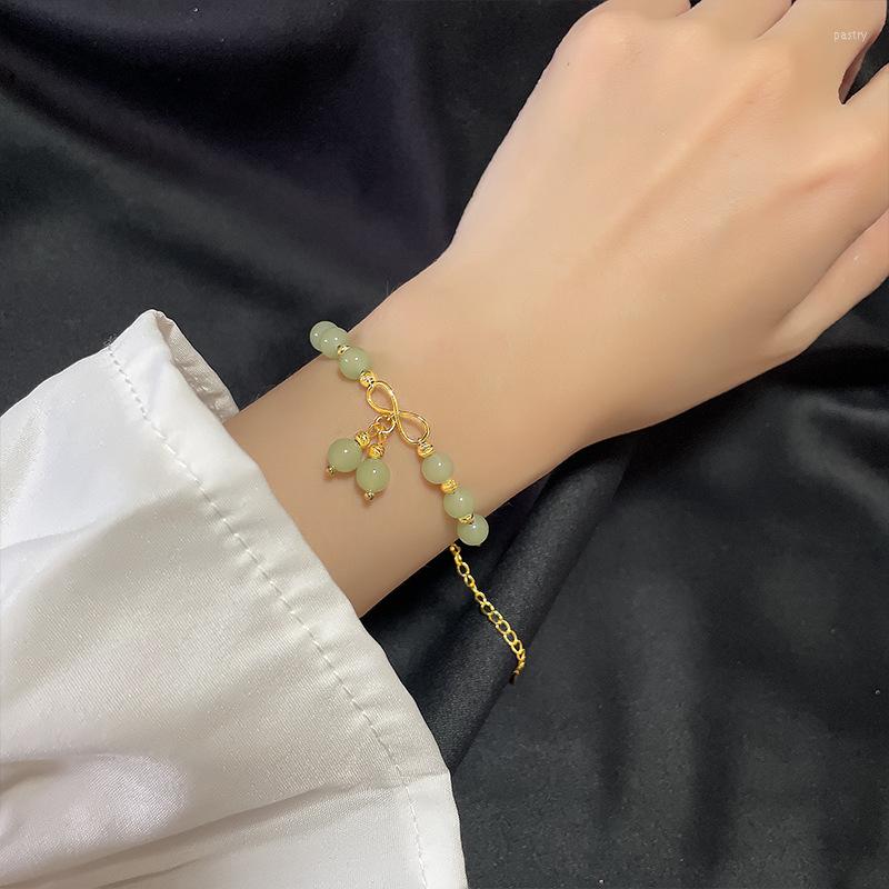 Charm Bracelets Imitation Hetian Jade Handicrafts Beads Bowknot For Women Temperament Pulseras Mujer 2023 Vintage Light Luxury Jewelry
Charm Bracelets Imitation Hetian Jade Handicrafts Beads Bowknot For Women Temperament Pulseras Mujer 2023 Vintage Light Luxury Jewelry