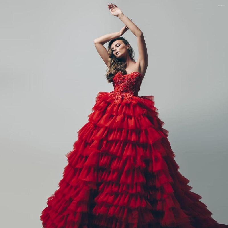 Casual Dresses Charming Red Lush Ruffles Tiered Tulle Bridal Prom Gowns Floral Lace Long Robe Formal Event Party Women Strapless, Beige
Casual Dresses Charming Red Lush Ruffles Tiered Tulle Bridal Prom Gowns Floral Lace Long Robe Formal Event Party Women Strapless, Beige