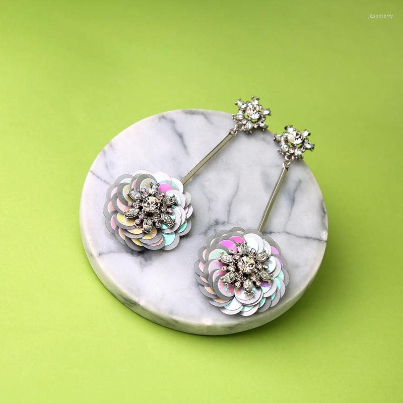 Dangle Earrings Unique Statement Jewelry 2 Color Blue & Grey Cubic Flowers Gorgeous Paillette Petals Big Silver Rose Gold
Dangle Earrings Unique Statement Jewelry 2 Color Blue & Grey Cubic Flowers Gorgeous Paillette Petals Big Silver Rose Gold