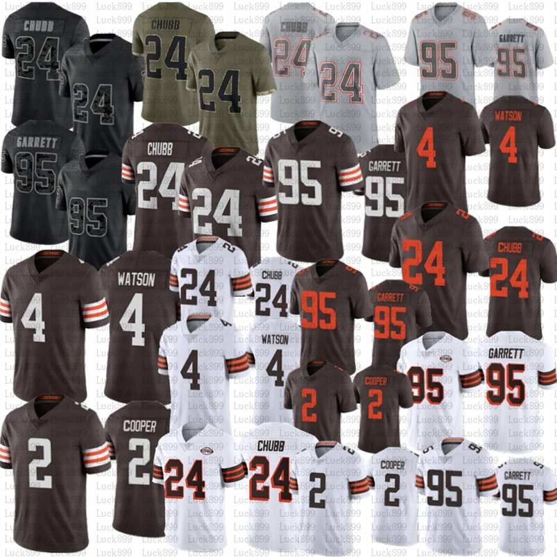 4 Deshaun Watson Jersey Football Browns 2 Amari Cooper 24 Nick Chubb Myles Garrett Denzel Ward Jerseys