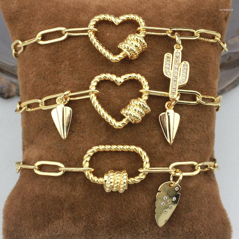 Link Bracelets 10pcs/lot Fashion Screw Clasp Charm Bracelet Colorful Small Cz Pendant Handmade Jewelry
Link Bracelets 10pcs/lot Fashion Screw Clasp Charm Bracelet Colorful Small Cz Pendant Handmade Jewelry