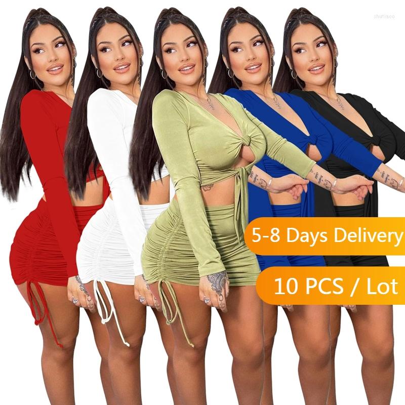 Work Dresses Bulk Items Wholesale Lots Bandage Sexy Dress Sets Women High Elastic Club Outfits Long Sleeve Crop Top Drawstring Mini Skirt, Black
Work Dresses Bulk Items Wholesale Lots Bandage Sexy Dress Sets Women High Elastic Club Outfits Long Sleeve Crop Top Drawstring Mini Skirt, Black