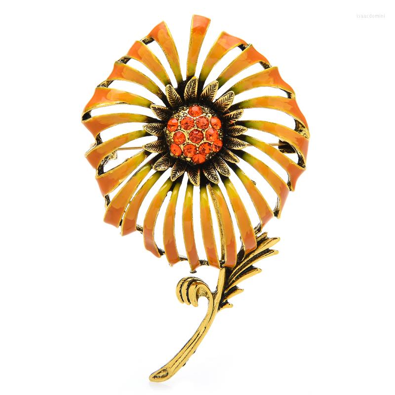 Brooches Wuli&baby Big Enamel Sunflower For Women 2-color Beauty Rhinestone Flower Party Casual Brooch Pin Gifts
Brooches Wuli&baby Big Enamel Sunflower For Women 2-color Beauty Rhinestone Flower Party Casual Brooch Pin Gifts