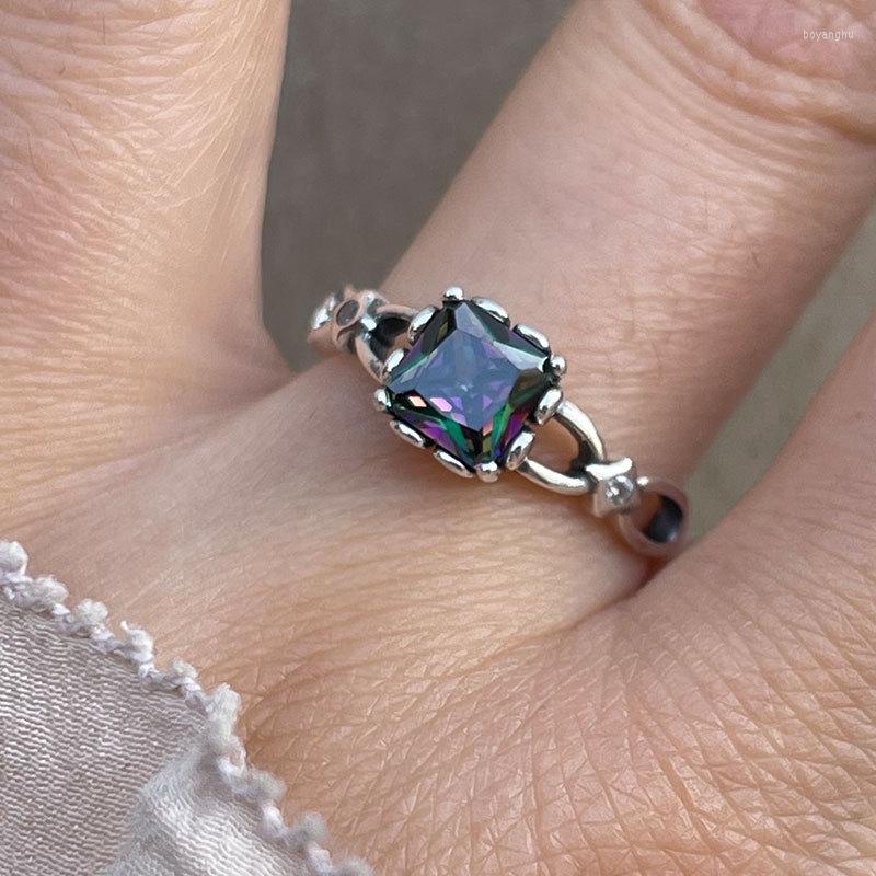 Wedding Rings Vintage Square Rainbow For Women Couples Fashion Punk Geometric Handmade Party Jewelry Gifts Retro Anillos
Wedding Rings Vintage Square Rainbow For Women Couples Fashion Punk Geometric Handmade Party Jewelry Gifts Retro Anillos