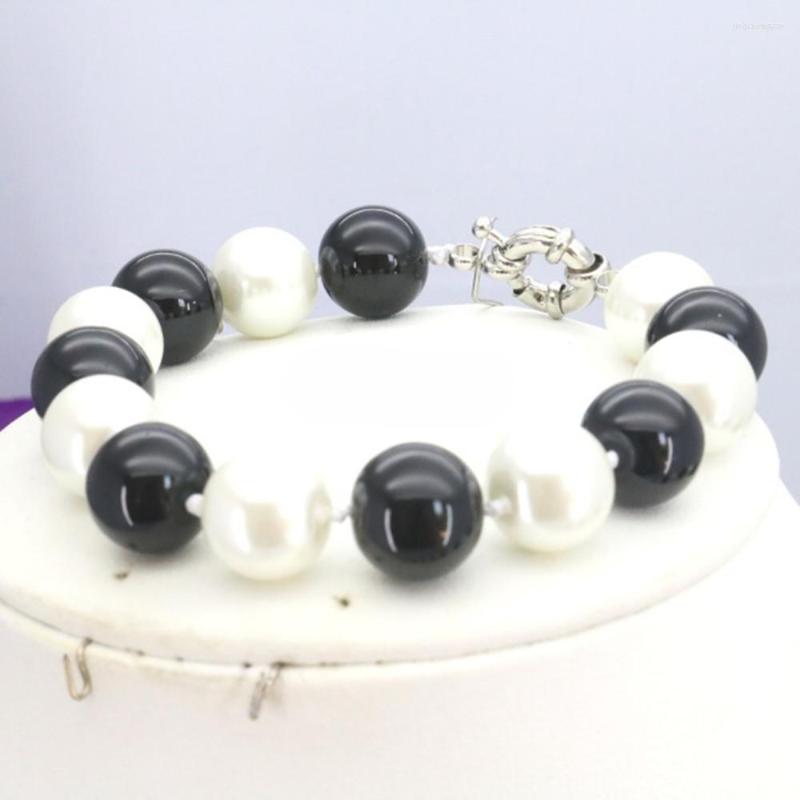 Bangle Handmade Knotted Bracelet Natural 10mm White Black Shell Pearl 20cm For Women Jewelry Fashion Gift
Bangle Handmade Knotted Bracelet Natural 10mm White Black Shell Pearl 20cm For Women Jewelry Fashion Gift