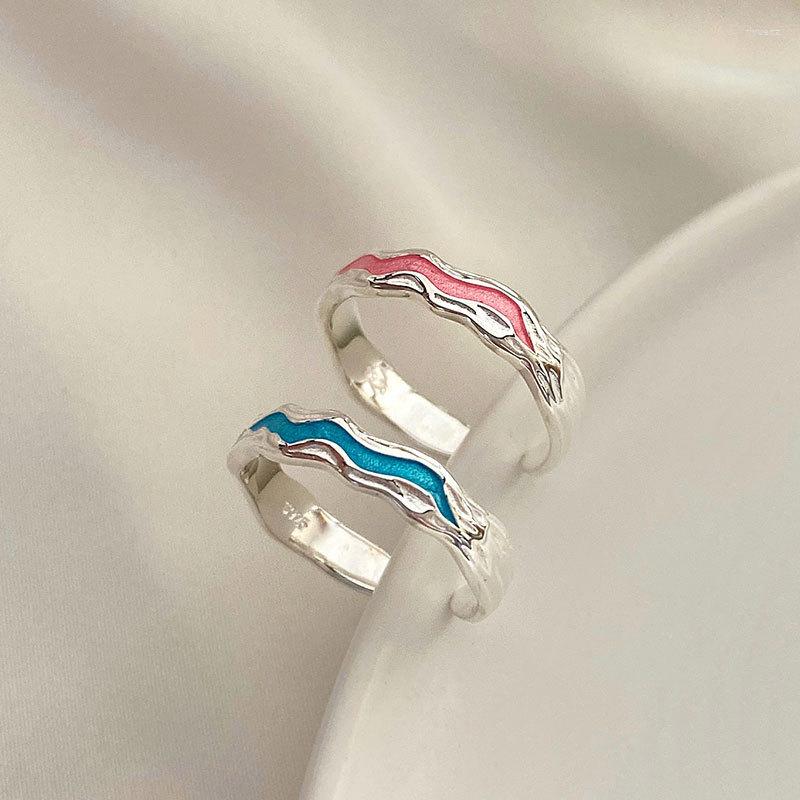 Wedding Rings Original Romantic Couple For Women Men Glue Drop Blue Pink Sea Wave Forever Love Promise Ring Valentine'S Day Gift
Wedding Rings Original Romantic Couple For Women Men Glue Drop Blue Pink Sea Wave Forever Love Promise Ring Valentine'S Day Gift