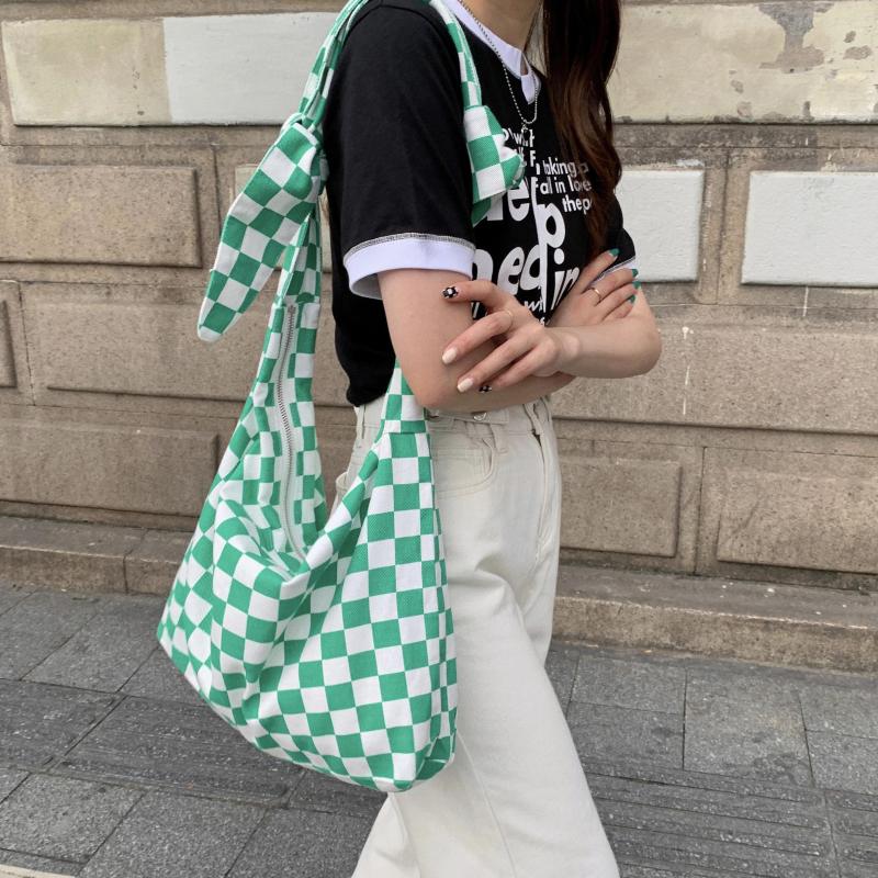 Evening Bags Korean Plaid Shoulder Bag Canvas Hobos Crossbody Women Casual Messenger Large Capacity Student Book Handbag, Blue
Evening Bags Korean Plaid Shoulder Bag Canvas Hobos Crossbody Women Casual Messenger Large Capacity Student Book Handbag, Blue