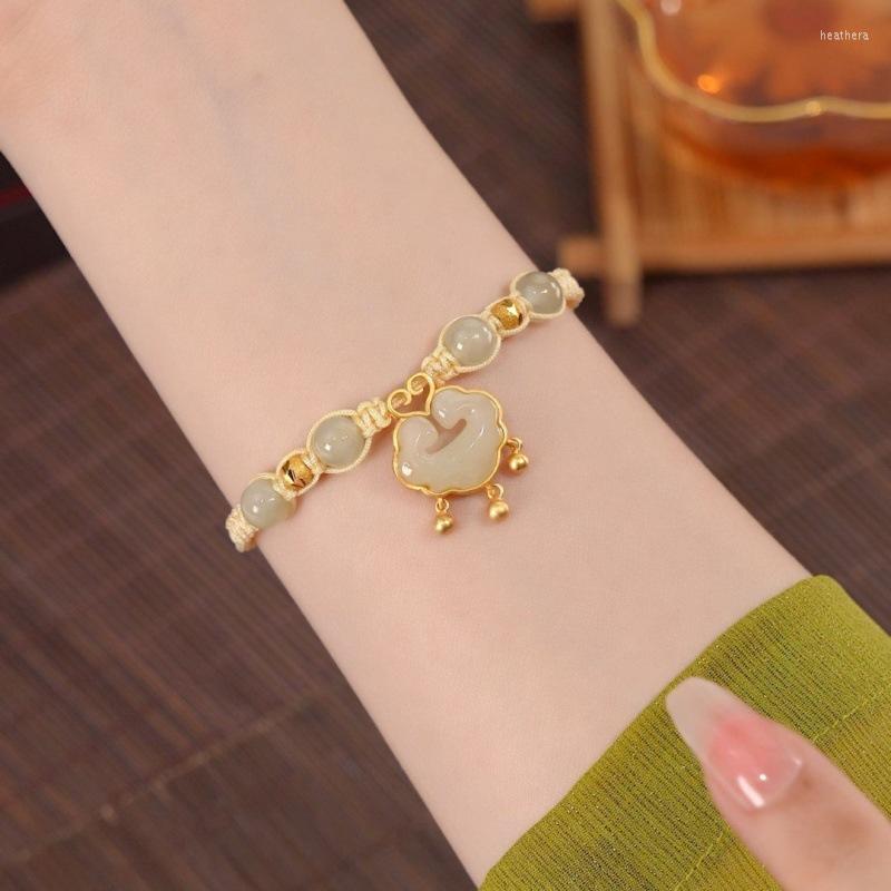 Link Bracelets Hetian Jade Antique Bracelet Creative All-Match Auspicious Cute Female Temperamental Fashion Gifts Femme
Link Bracelets Hetian Jade Antique Bracelet Creative All-Match Auspicious Cute Female Temperamental Fashion Gifts Femme