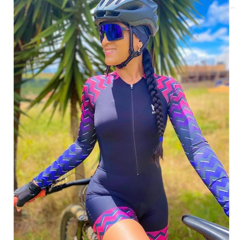 Racing Sets Agah Macaquinho Ciclismo Feminino Triathlon Cycling Jumpsuit Long Sleeve Bike Monkeys MTB Skinsuit Trajes Mujer
Racing Sets Agah Macaquinho Ciclismo Feminino Triathlon Cycling Jumpsuit Long Sleeve Bike Monkeys MTB Skinsuit Trajes Mujer