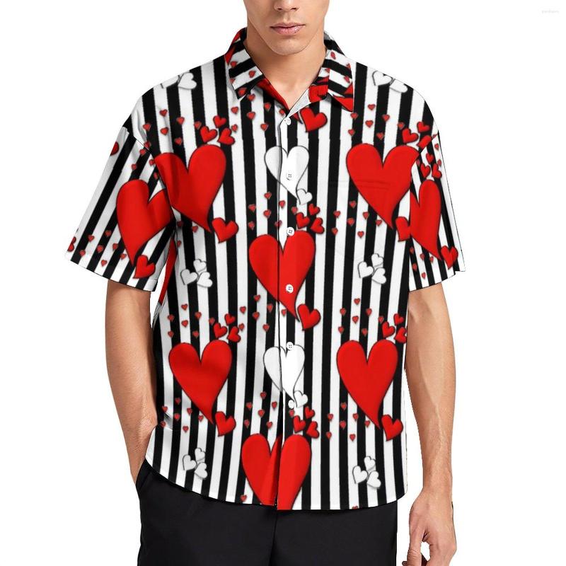 Men's Casual Shirts Valentine Heart Print Black Stripes Beach Shirt Hawaiian Vintage Blouses Male Printed Plus Size, Style-7
Men's Casual Shirts Valentine Heart Print Black Stripes Beach Shirt Hawaiian Vintage Blouses Male Printed Plus Size, Style-7