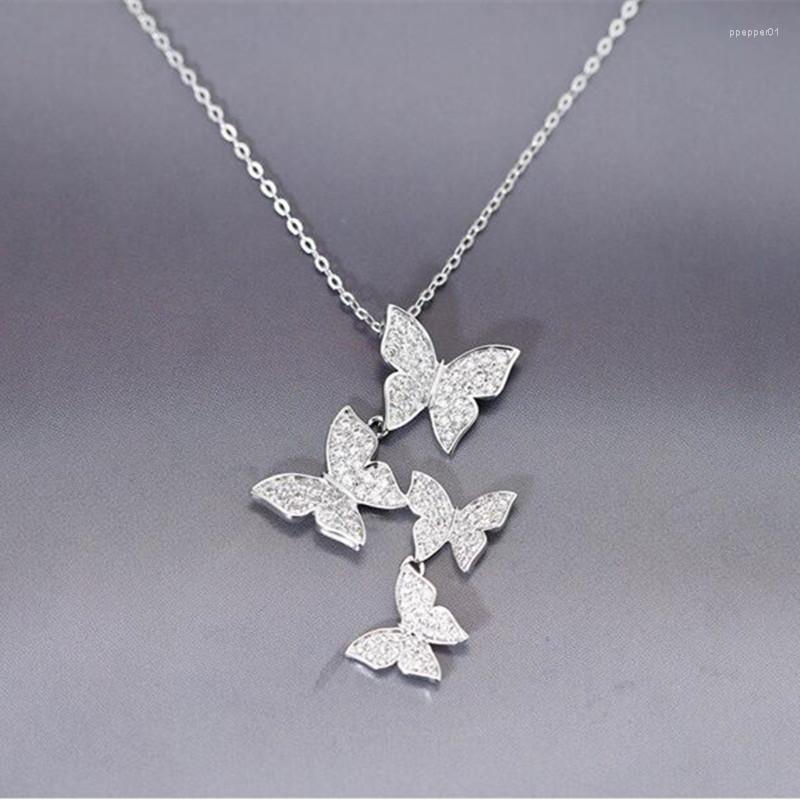 Pendant Necklaces High-quality Fashion Silver Plated Jewelry Personality Butterfly Crystal Female Clavicle Chain H300
Pendant Necklaces High-quality Fashion Silver Plated Jewelry Personality Butterfly Crystal Female Clavicle Chain H300