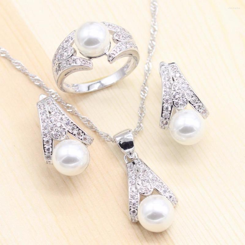 Necklace Earrings Set 925 Sliver Women Wedding&Bridal Pearl Pendant Stud Vintage Rings Free Gift Box, Picture shown
Necklace Earrings Set 925 Sliver Women Wedding&Bridal Pearl Pendant Stud Vintage Rings Free Gift Box, Picture shown