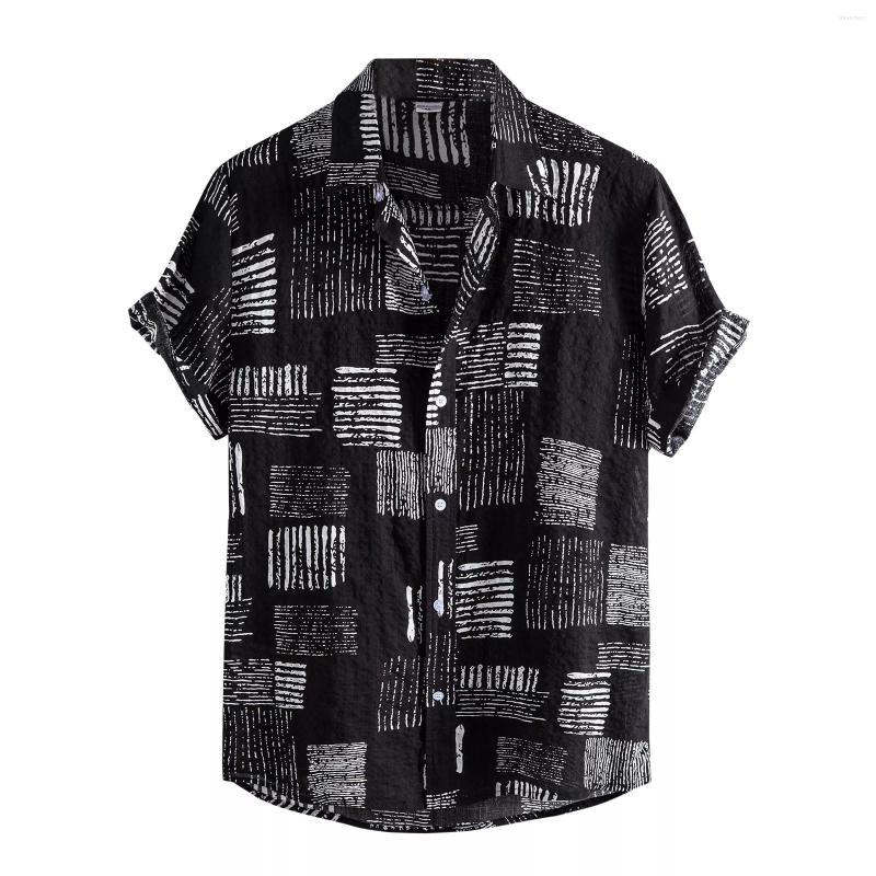 Men's Casual Shirts IN Shirt Stripe Print Hawaiian Short Sleeve Button Turn-down Harajuku Summer For Mens Chemise Homm, Bk c
Men's Casual Shirts IN Shirt Stripe Print Hawaiian Short Sleeve Button Turn-down Harajuku Summer For Mens Chemise Homm, Bk c