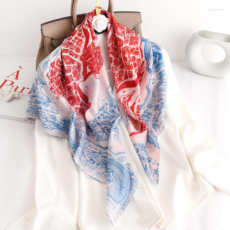 Scarves With Fashion In The Spring And Autumn 90 Big Squares Female Emulation Silk Horse City Summer Suntan Shawls
Scarves With Fashion In The Spring And Autumn 90 Big Squares Female Emulation Silk Horse City Summer Suntan Shawls