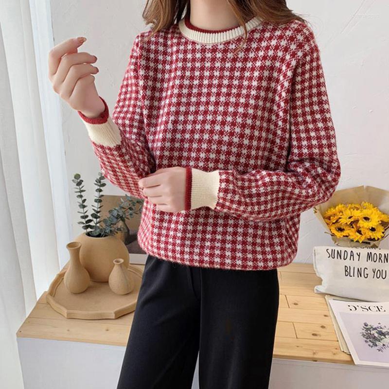 Women' Sweaters Women' Fall Winter Warm Chic Hit Color Plaid Sweater Woman O Neck Long Sleeve Knitted Pullover Tops Casual Loose, Gray
Women' Sweaters Women' Fall Winter Warm Chic Hit Color Plaid Sweater Woman O Neck Long Sleeve Knitted Pullover Tops Casual Loose, Gray