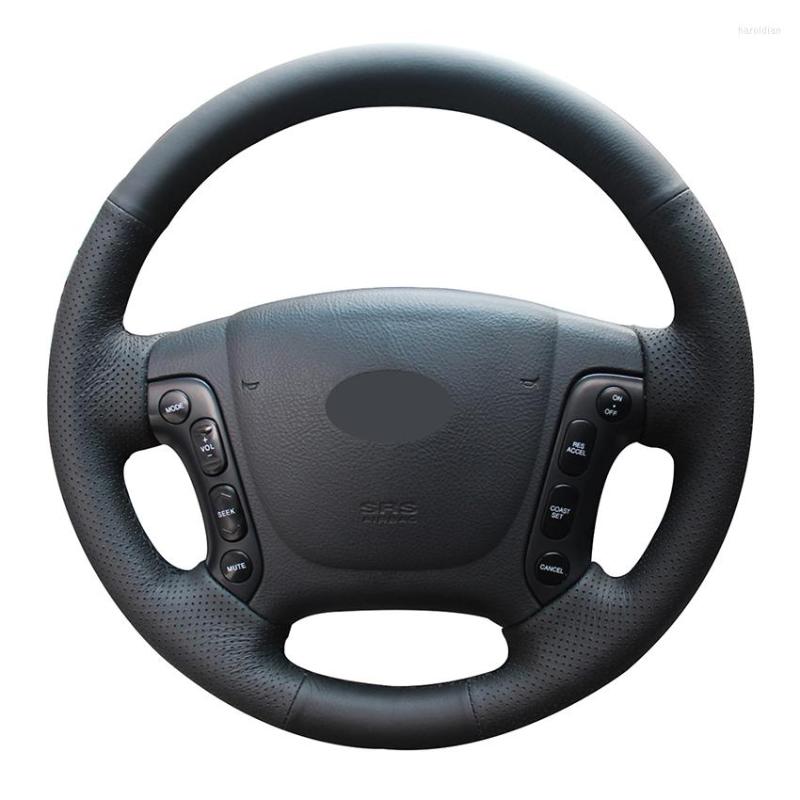 Steering Wheel Covers Hand-stitched Black Genuine Leather Car Cover For Santa Fe H-1 Starex I800 2006 2009 2010 2011-2023
Steering Wheel Covers Hand-stitched Black Genuine Leather Car Cover For Santa Fe H-1 Starex I800 2006 2009 2010 2011-2023