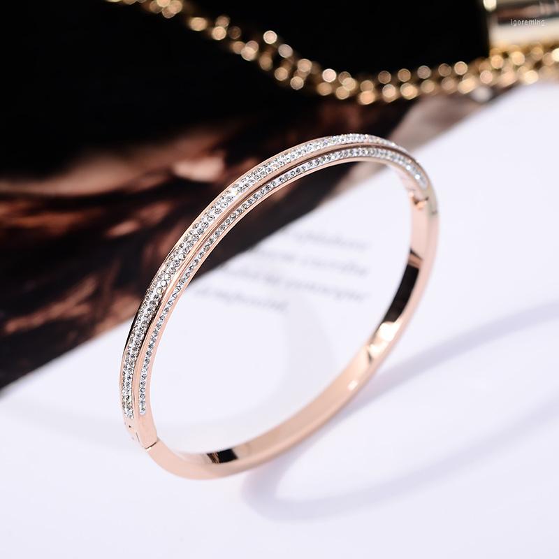 Bangle YUN RUO 2023 Fashion Luxury Shiny Crystal Rose Gold Color Women Birthday Gift Party Titanium Steel Jewelry Never Fade
Bangle YUN RUO 2023 Fashion Luxury Shiny Crystal Rose Gold Color Women Birthday Gift Party Titanium Steel Jewelry Never Fade
