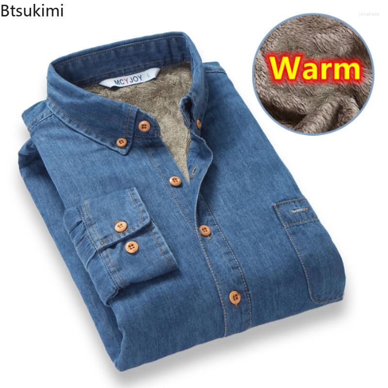 Men' Sweaters 2023 Autumn Winter Warm Denim Jeans Dress Shirt Men Fleece Lined Velvet Shirts Button Down Brand Male Bottoming Men, Middle blue
Men' Sweaters 2023 Autumn Winter Warm Denim Jeans Dress Shirt Men Fleece Lined Velvet Shirts Button Down Brand Male Bottoming Men, Middle blue
