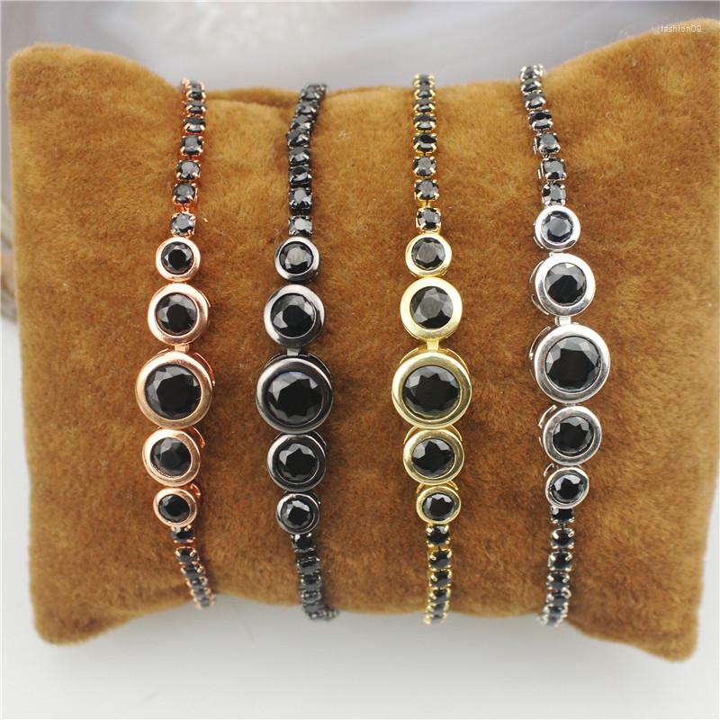 Link Bracelets 10pcs/lot Fashion Colorful Cz Bracelet Adjustable Black Cubic Zircon Jewelry Women Wholesale
Link Bracelets 10pcs/lot Fashion Colorful Cz Bracelet Adjustable Black Cubic Zircon Jewelry Women Wholesale