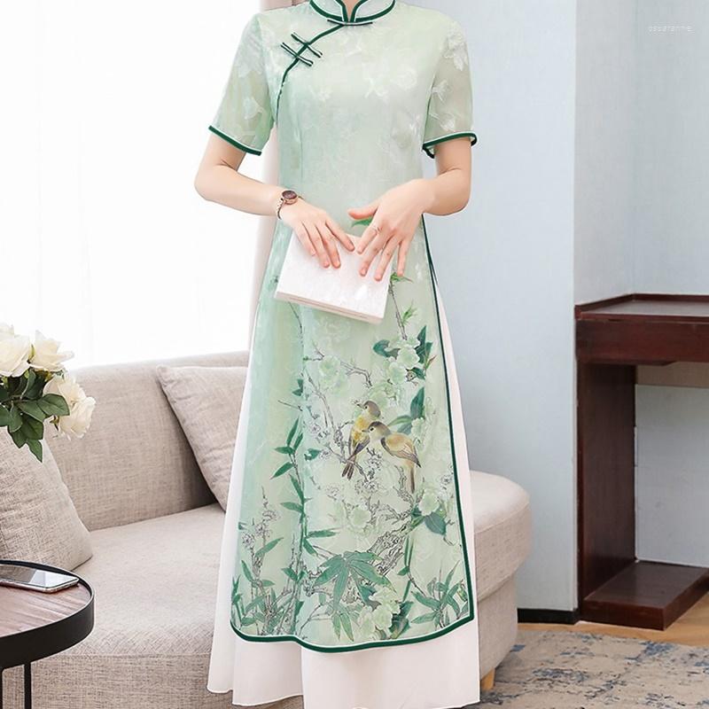 Ethnic Clothing Elegant Floral Printed Party Dresses Women'S Summer 2023 Retro Ao Dai Dress Oriental Cheongsam Fashion Lady Qipao 10557
Ethnic Clothing Elegant Floral Printed Party Dresses Women'S Summer 2023 Retro Ao Dai Dress Oriental Cheongsam Fashion Lady Qipao 10557