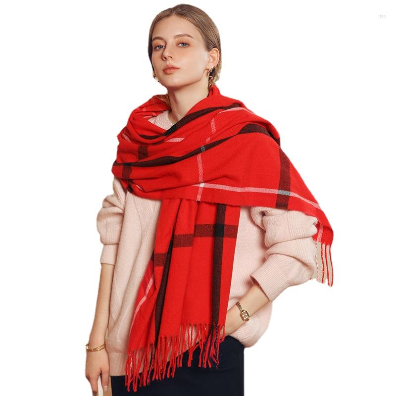 Scarves CHENKIO Autumn And Winter Striped Plaid Scarf Women's Street Imitation Cashmere Warm Shawl Thickened
Scarves CHENKIO Autumn And Winter Striped Plaid Scarf Women's Street Imitation Cashmere Warm Shawl Thickened