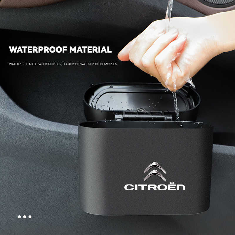 In-vehicle Trash Can Car Garbage Case Storage Bucket Accessories For Citroen C1 C2 C3 C4 C5 C6 C8 Picasso Cactus Vts Xsara