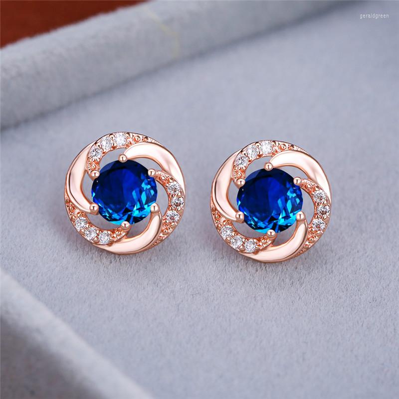 Stud Earrings 6MM Round Blue Crystal Zircon Spiral For Women Vintage Fashion Rose Gold Rainbow Stone Engagement Jewelry
Stud Earrings 6MM Round Blue Crystal Zircon Spiral For Women Vintage Fashion Rose Gold Rainbow Stone Engagement Jewelry