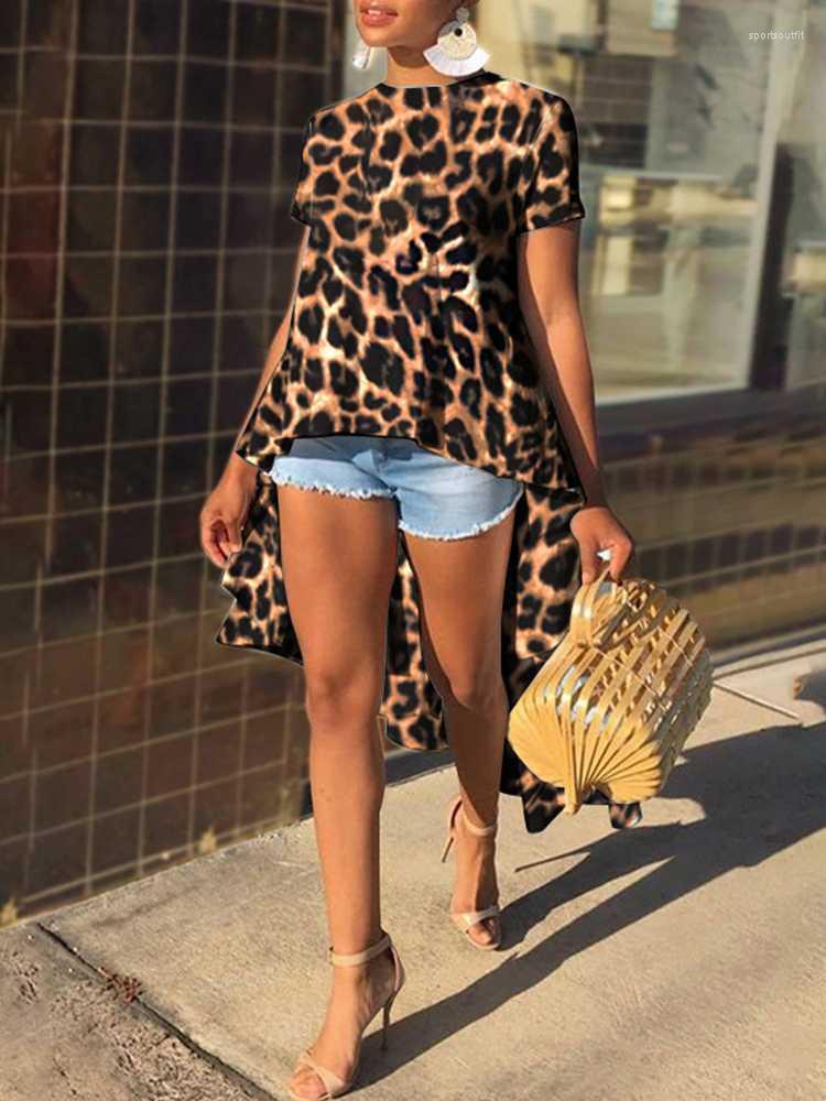 Women' Blouses Sexy Tops 2023 VONDA Casual Women Asymmetrical Blouse Chemise Tunic Short Sleeve Long Party Leopard Printed Blusas Shirts, Khaki
Women' Blouses Sexy Tops 2023 VONDA Casual Women Asymmetrical Blouse Chemise Tunic Short Sleeve Long Party Leopard Printed Blusas Shirts, Khaki