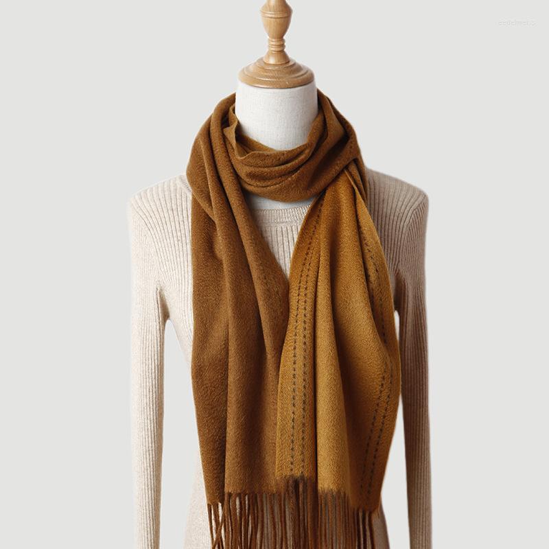 Scarves Solid Color Double Faced Cashmere Scarf For Women's Water Ripple Winter Thickened Warm Inner Mongolia Wool Autumn
Scarves Solid Color Double Faced Cashmere Scarf For Women's Water Ripple Winter Thickened Warm Inner Mongolia Wool Autumn