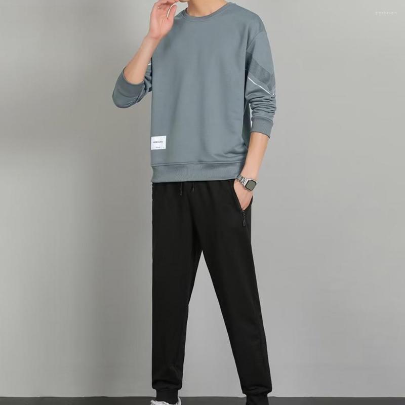Gym Clothing 1 Set Men Sweatshirt Sweatpants Trendy Skin-touch Contrast Color Sleeve Outfit Tracksuit, Black
Gym Clothing 1 Set Men Sweatshirt Sweatpants Trendy Skin-touch Contrast Color Sleeve Outfit Tracksuit, Black