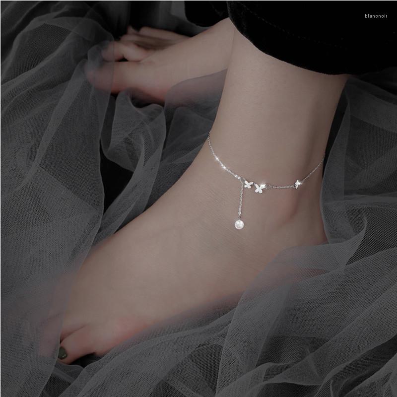 Anklets Silver Color Butterfly Anklet For Women's Style Light And Luxurious Simple Versatile Cool Foot Chain Jewelry
Anklets Silver Color Butterfly Anklet For Women's Style Light And Luxurious Simple Versatile Cool Foot Chain Jewelry