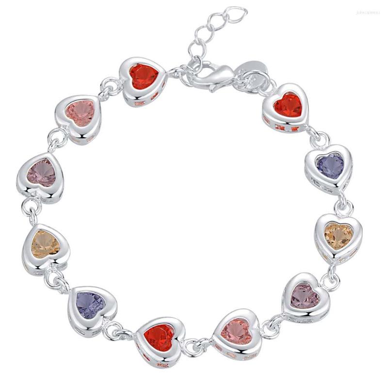 Link Bracelets GY-AH114 Wholesale Silver Plated Jewellery Fashion Jewelry Cubic Zircon Colorful Hearts Bracelet
Link Bracelets GY-AH114 Wholesale Silver Plated Jewellery Fashion Jewelry Cubic Zircon Colorful Hearts Bracelet