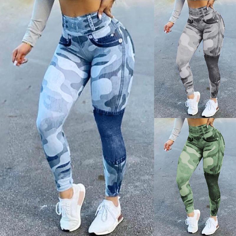 Women' Leggings Women Casual High Waist Camouflage Slim Fit Simulation Button Stitching Jeans Workout Shorts Summer Pants, Blue
Women' Leggings Women Casual High Waist Camouflage Slim Fit Simulation Button Stitching Jeans Workout Shorts Summer Pants, Blue
