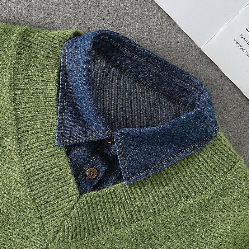 Bow Ties Style False Collar Women Versatile Autumn Winter Spring Chiffon Shirt Sweater With Decorative
Bow Ties Style False Collar Women Versatile Autumn Winter Spring Chiffon Shirt Sweater With Decorative