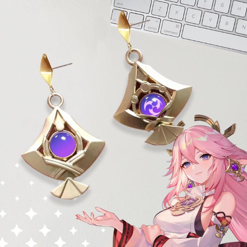 Dangle Earrings 10 Pcs/lot Genshin Impact Game Metal Pendant Ear StudsYae Miko Cartoon Characters Eardrop Cos Clothing Accessories Gift
Dangle Earrings 10 Pcs/lot Genshin Impact Game Metal Pendant Ear StudsYae Miko Cartoon Characters Eardrop Cos Clothing Accessories Gift
